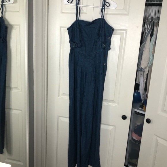 NWOT Free People Brittany Chambray Jumpsuit - Picture 5 of 6
